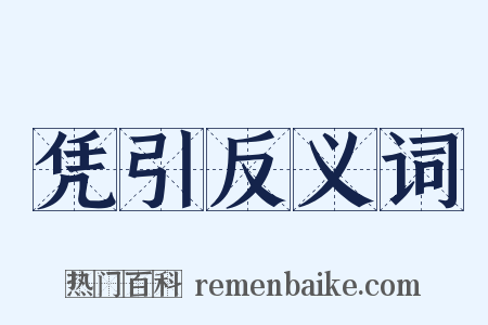 凭引反义词是什么意思的图片